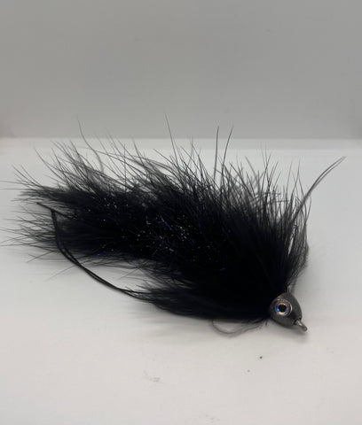 FFP Articulated Bull Trout Streamer Black with Rubber Legs